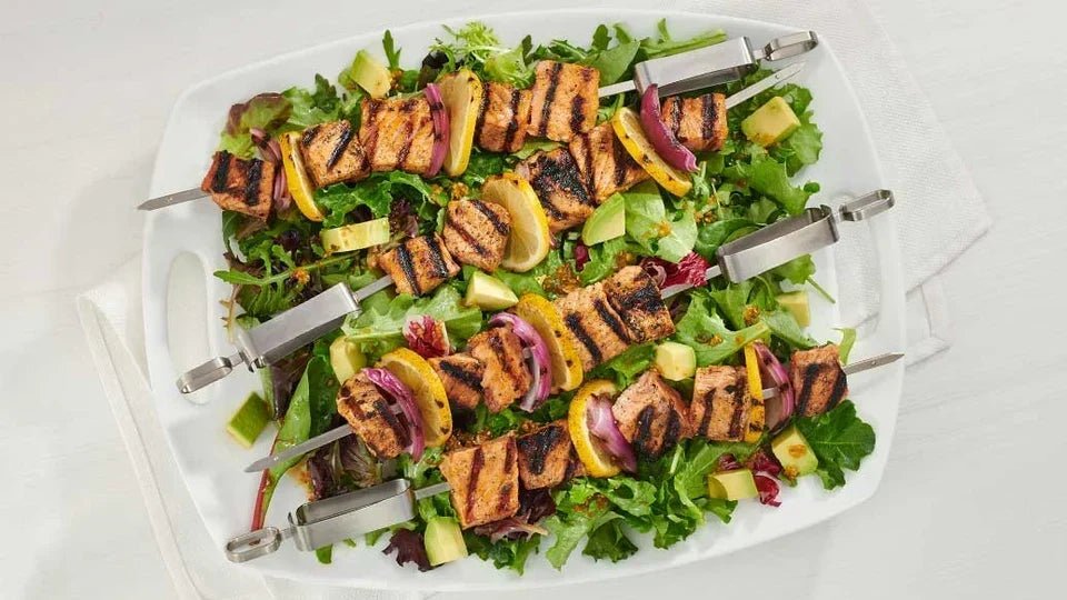 Oh Canada Grilled Salmon Salad - My Epicurean Kitchen
