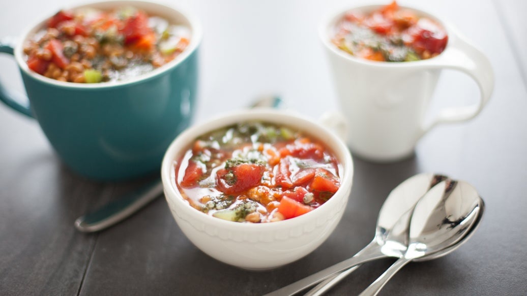 Paris Bistro Tomato Lentil Soup - My Epicurean Kitchen