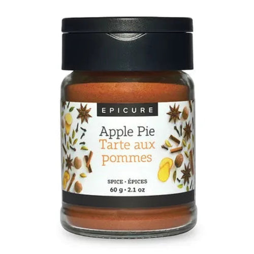 A jar of Epicure Apple Pie Spice on a white background