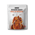 A white stand-up pouch of Epicure Rotisserie Chicken seasoning, featuring a photo of roasted chicken on the front and text in English and French.