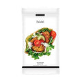 A single white sachet of Epicure Falafel seasoning mix, featuring a colorful illustration of a falafel sandwich on the front, set against a plain white background.