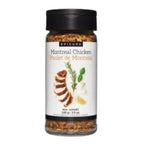 A bottle of Epicure Montreal Chicken (Poulet de Montréal) seasoning mix, 100 g (3.5 oz), featuring a white label with chicken and herb illustrations, on a white background.