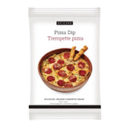 A package of Epicure Pizza Dip Trempette pizza, featuring a white bag with a photo of a cheesy pizza dip in a brown bowl with breadsticks on the front.