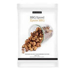 Packaged BBQ spiced nuts with 'Epicure' branding on a white background