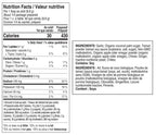 Nutrition facts for Chicken Fried Rice Seasoning Meal Solution Epicure 