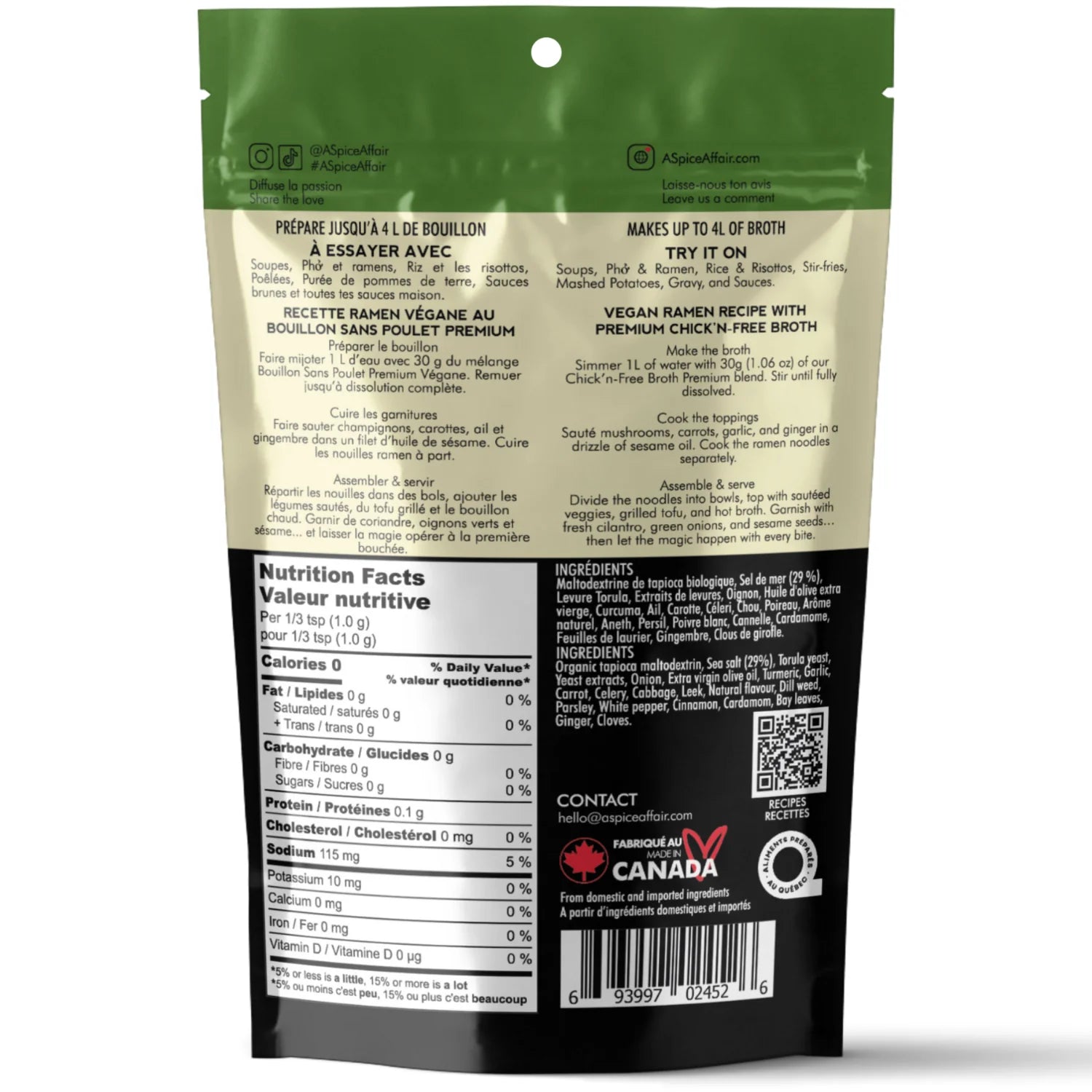 Chick'n-Free Broth - Plant-Based Vegan Soup Mix