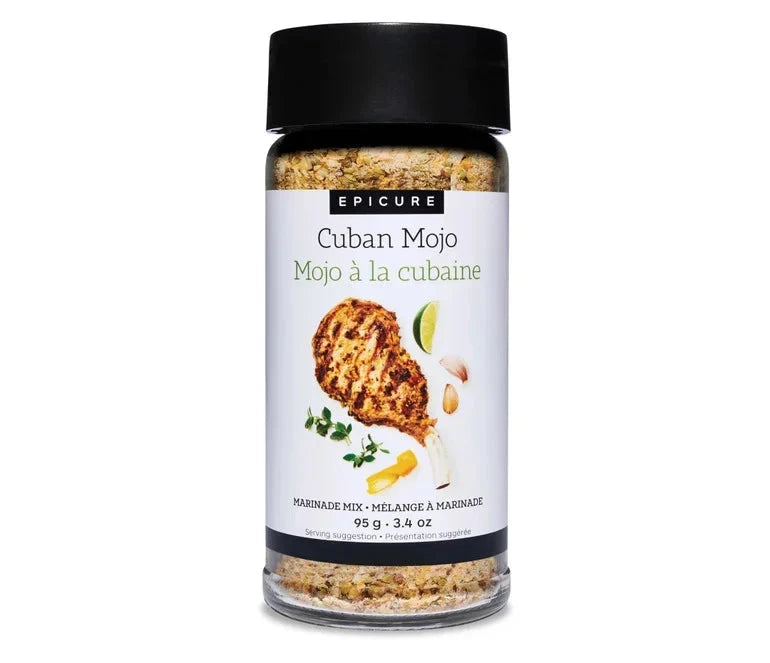 Epicure Cuban Mojo marinade mix jar on a white background