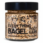 100 gm jar of 'Everything Bagel' seasoning with visible brand name on a white background