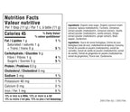 Nutrition facts for Golden Latte Mix Epicure 