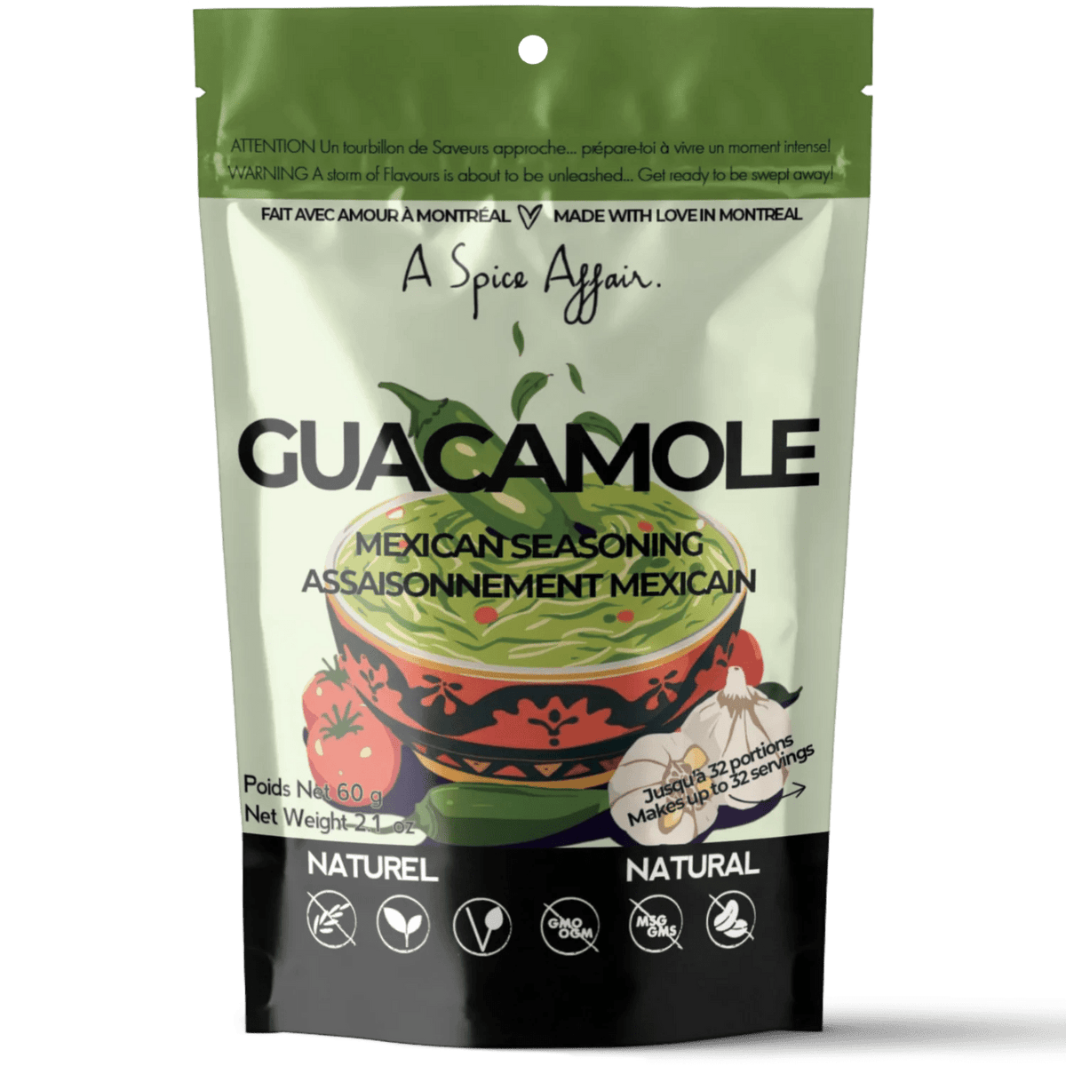 Guacamole Dip Mix - Mexican Seasoning Blend - My Epicurean Kitchen