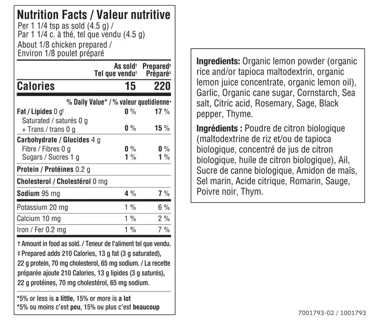 Lemon Garlic Chicken Seasoning Epicure 