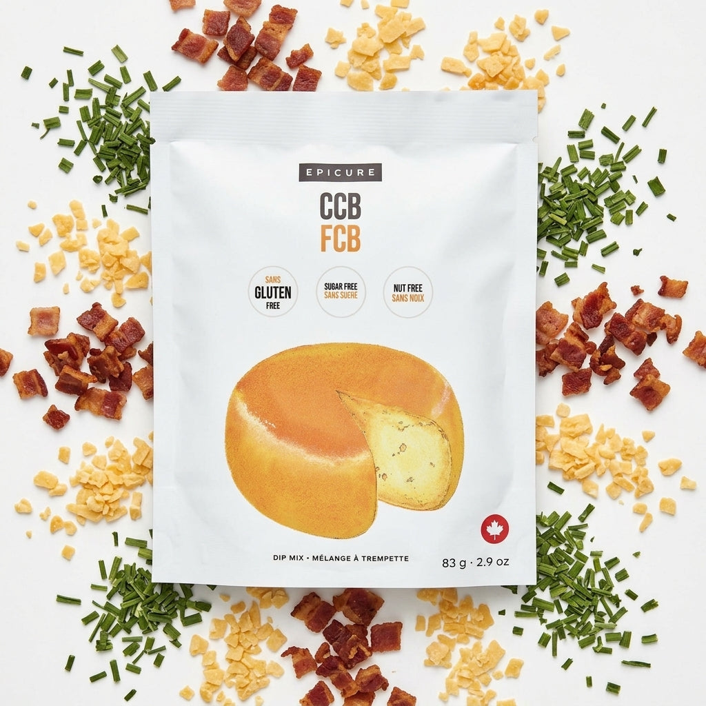 Gourmet Dip Mix Pouch — Ingredient Flat Lay | Generated by Modelize