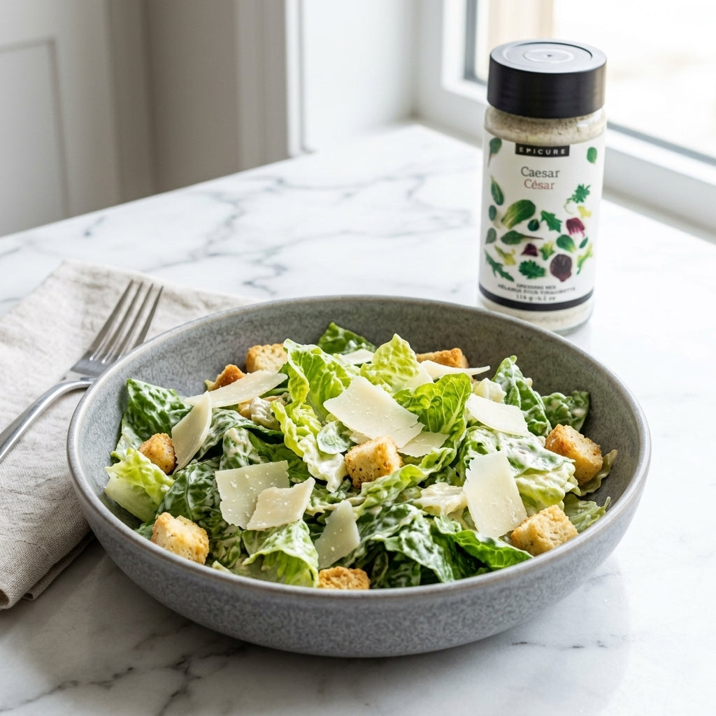 Spice and dressing mix jar — Prepared Salad Lifestyle | Generated by Modelize