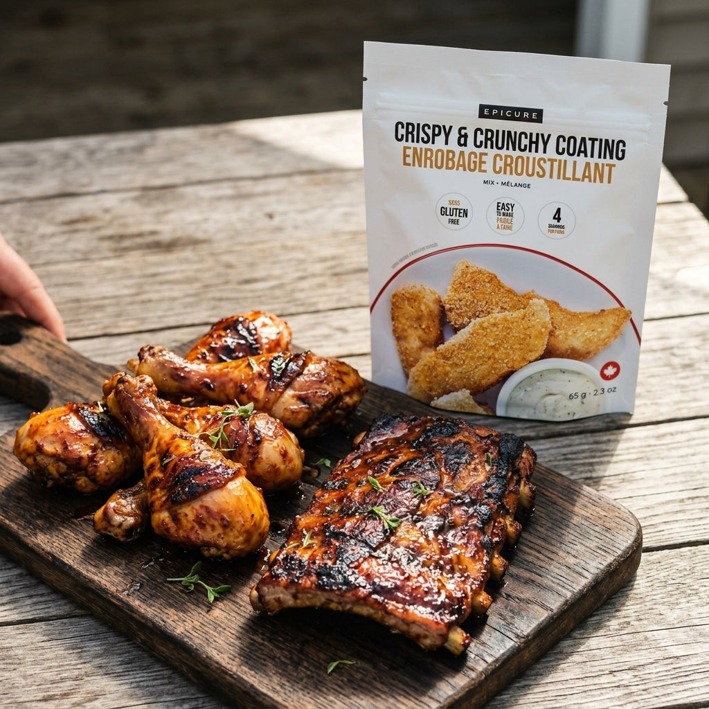 Food coating mix pouch — Prepared BBQ Platter | Generated by Modelize