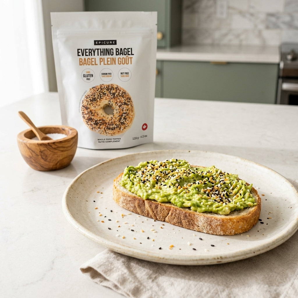 Food seasoning pouch — Breakfast Lifestyle Scene | Generated by Modelize