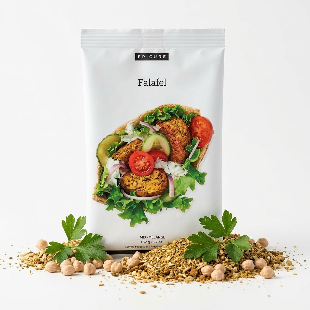 Food packaging pouch — Ingredients and Texture Detail | Generated by Modelize