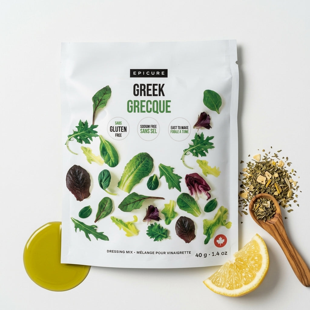 Dry dressing mix pouch — Herb Blend Texture Flat Lay | Generated by Modelize