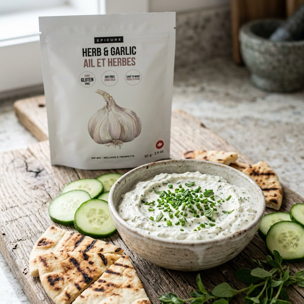 Dry seasoning/dip mix pouch — Prepared Dip Appetizer | Generated by Modelize