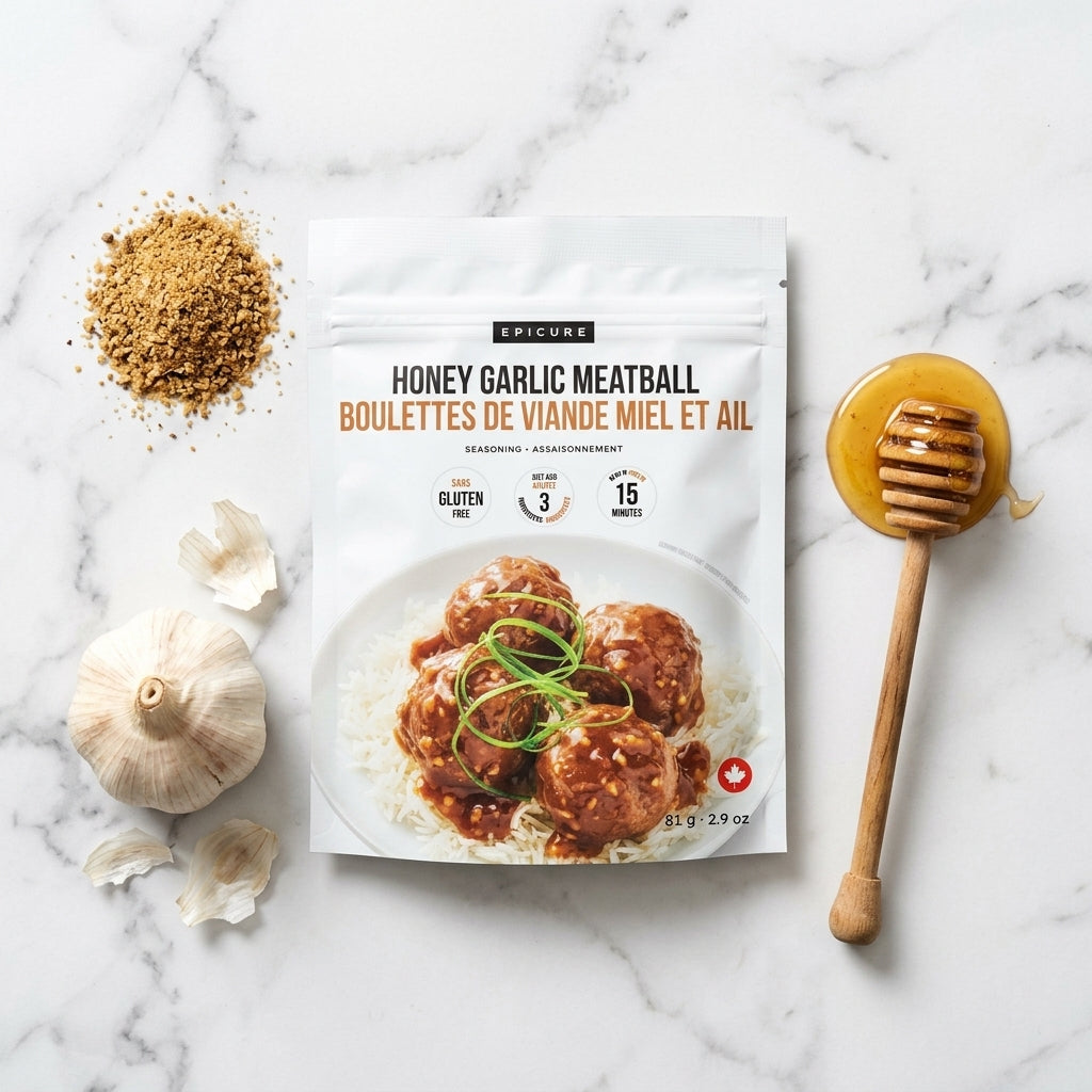 Seasoning packet — Ingredients Flat Lay | Generated by Modelize