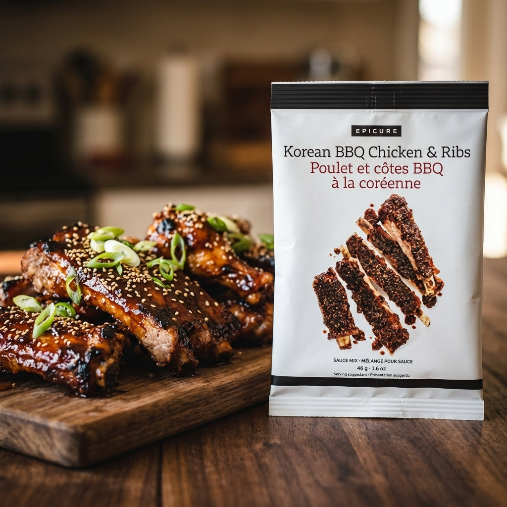 Sauce mix pouch — Plated Lifestyle Scene | Generated by Modelize