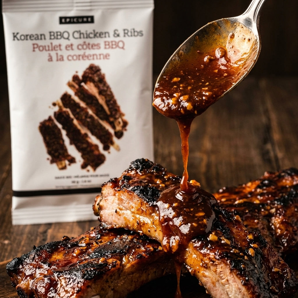 Dry sauce marinade packet — Sauce Texture Close-up | Generated by Modelize