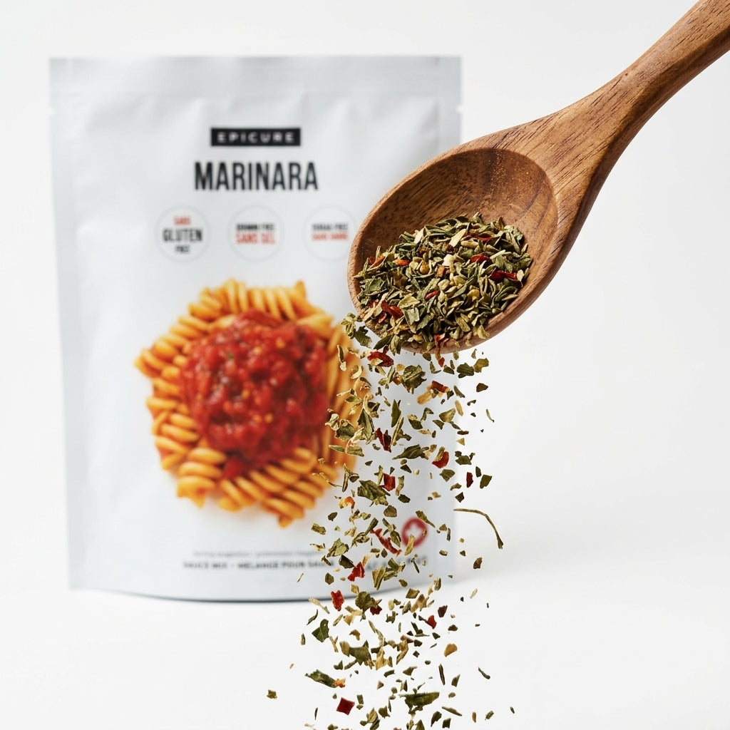 Dry spice seasoning pouch — Spice Blend Detail | Generated by Modelize