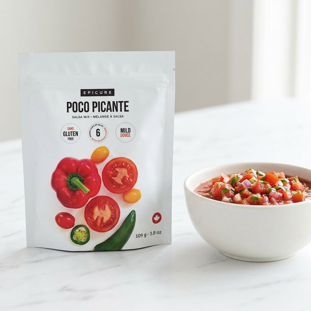 Salsa mix seasoning pouch — Finished Product Lifestyle | Generated by Modelize