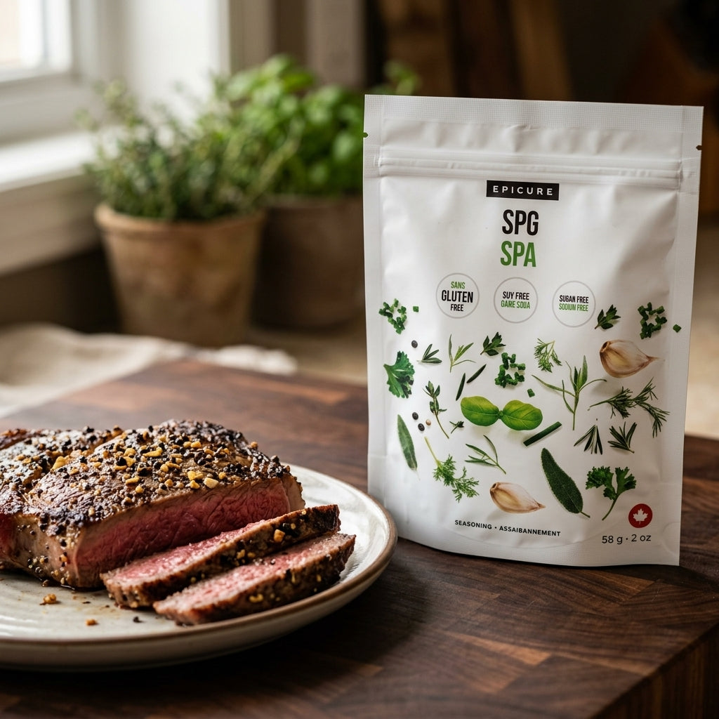Seasoning pouch — Grilled Steak Lifestyle | Generated by Modelize