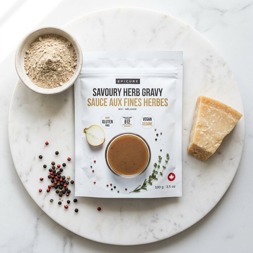 Food seasoning pouch — Ingredients Flat Lay | Generated by Modelize