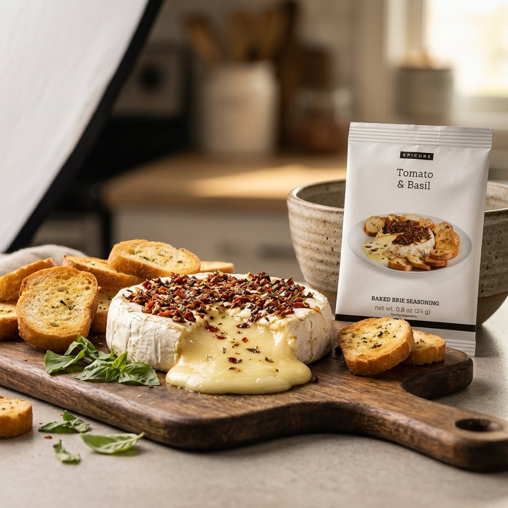 Gourmet food seasoning sachet — Prepared Appetizer Scene | Generated by Modelize