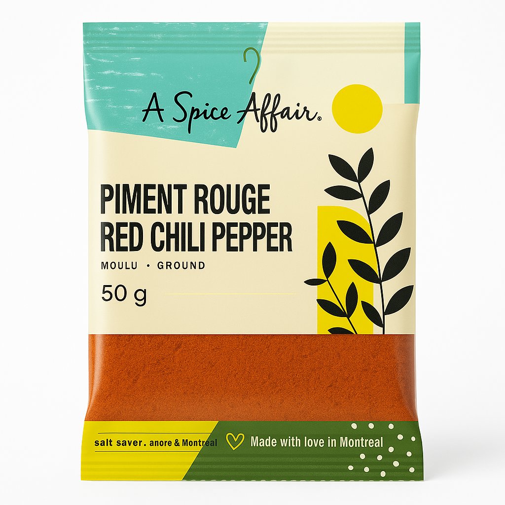 A package of A Spice Affair Red Chili Pepper against a white background