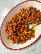 Chickpeas roasted in olive oil and sage