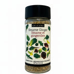 Spice jar labeled 'Sesame Ginger' with Epicure branding on a white background