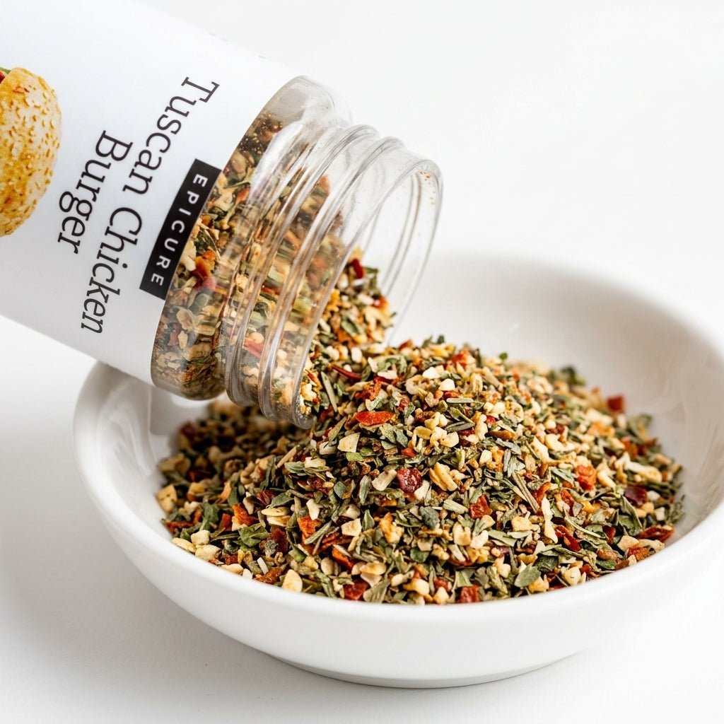 Tuscan Chicken Burger Seasoning Mix - My Epicurean Kitchen