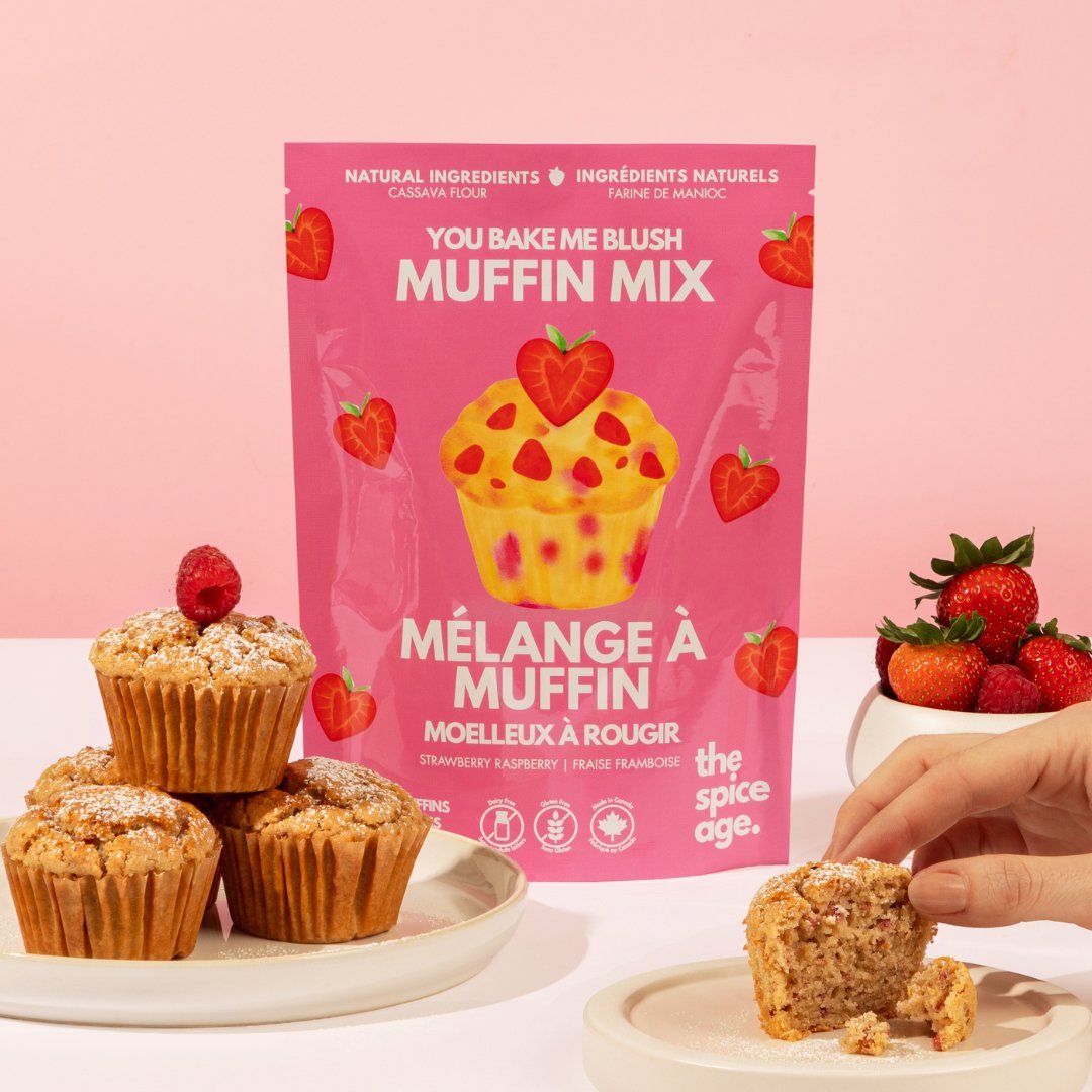 "You Bake me Blush" Gluten Free Muffin Mix - Strawberry Raspberry - My Epicurean Kitchen