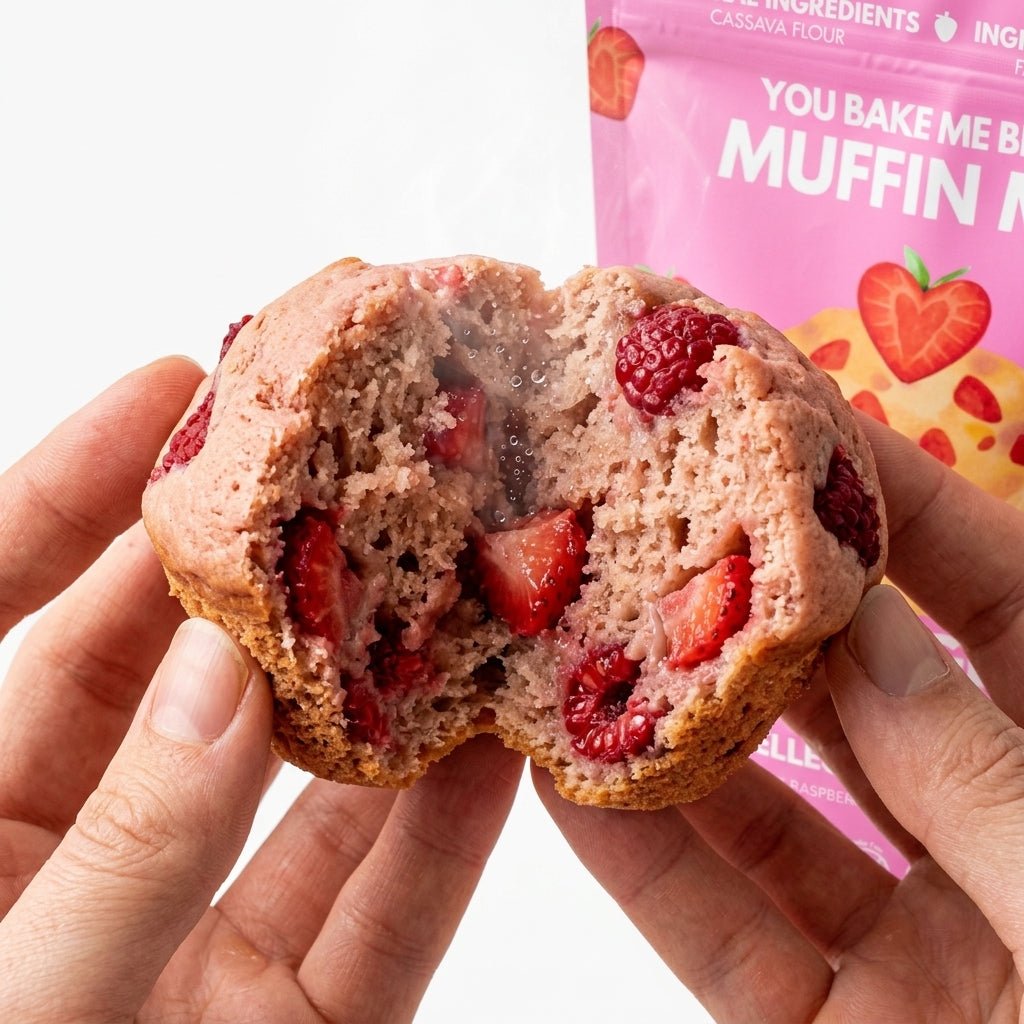"You Bake me Blush" Gluten Free Muffin Mix - Strawberry Raspberry - My Epicurean Kitchen