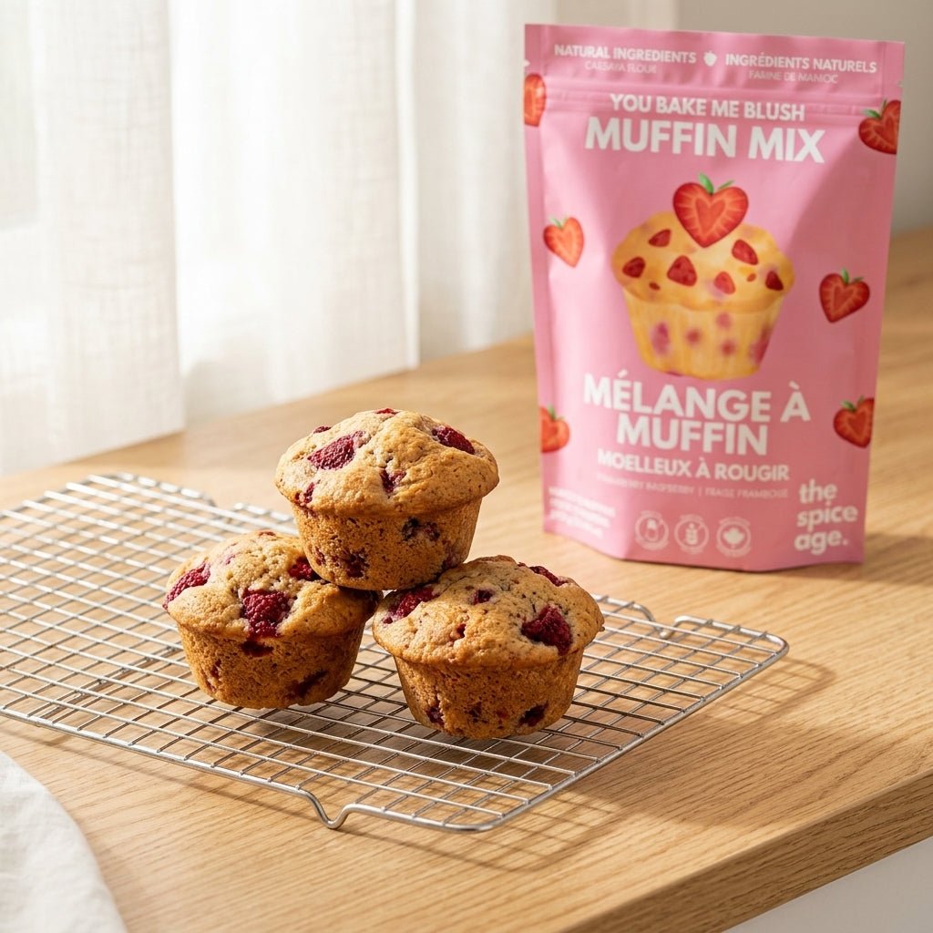 "You Bake me Blush" Gluten Free Muffin Mix - Strawberry Raspberry - My Epicurean Kitchen