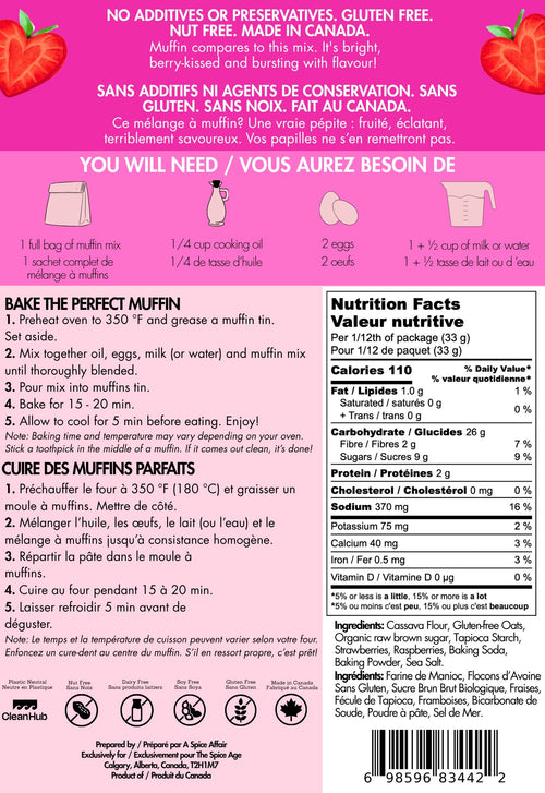 You Bake me Blush Muffin Mix - Gluten Free The Spice Age 